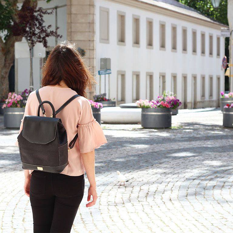 Cork handbag Rokcork. Cork backpack